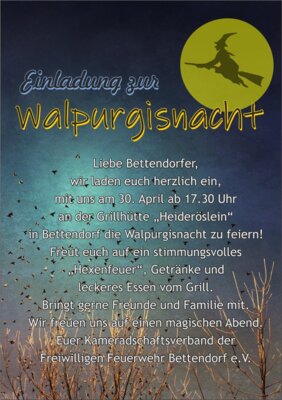 Einladung zur Walpurgisnacht 2025