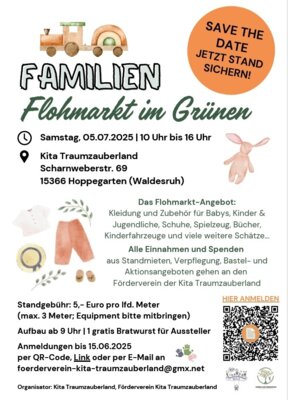 Veranstaltung: Familien Flohmarkt im Grünen Sa 05. 07. 2025