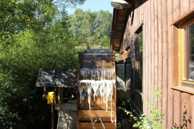 Mühlenrad der Böhlener Mühle