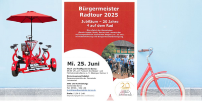 Bürgermeister-Radtour "4 auf dem Rad" zum 20jährigen Jubiläum der Kooperation