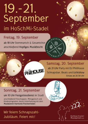 Veranstaltung: Festwochenende - 222 Jahre Kobis 19.  -  21. Sep 2025