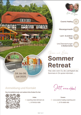 Veranstaltung: Sommer Retreat 04.  -  06. Jul 2025