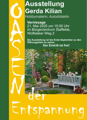 Veranstaltung: Oasen der Entspannung 21. Mai  -  28. Sep 2025