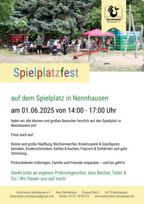 Flyer Spielplatzfest (Bild vergrößern)