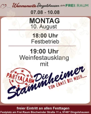 Montag 10. August 2026
