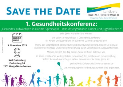 Veranstaltung: Save the Date: 1. Gesundheitskonferenz in Königs Wusterhausen Mi 05. 11. 2025