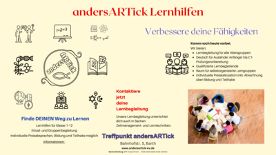 andersARTick LernhIlfen und Hausaufgabenbetreuung