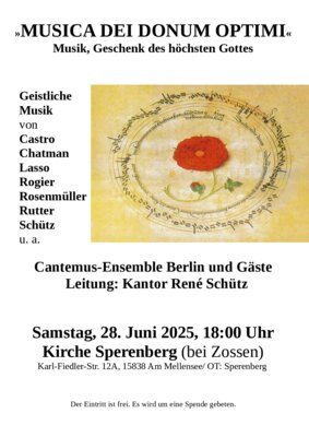 Veranstaltung: MUSICA DEI DONUM OPTIMI Sa 28. 06. 2025