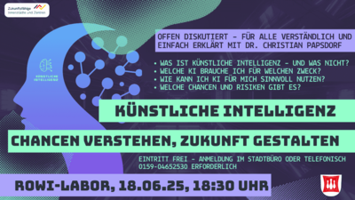 Veranstaltung: KI-Workshop mit Dr.Papsdorf Mi 18. 06. 2025