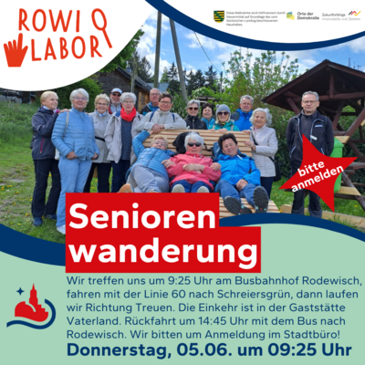 Veranstaltung: Seniorenwanderung Do 05. 06. 2025