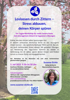 Neurogenes Zittern Workshop Weil am Rhein 5.7.2025 Susanne Eichin