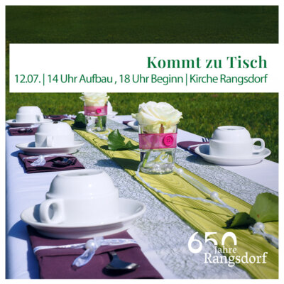 Veranstaltung: Kommt zu Tisch Sa 12. 07. 2025