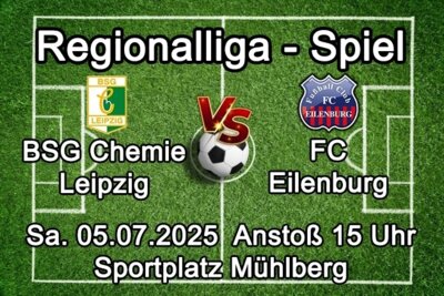 Plakat Spiel BSG Chemie Leipzig vs. FC Eilenburg