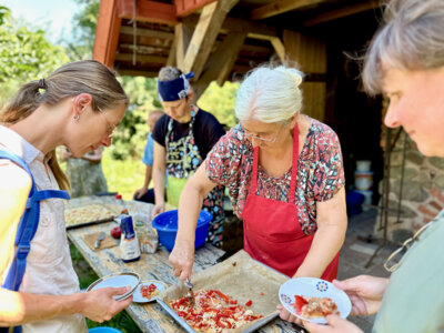 Pizza aus dem Lehmbackofen am Lehmmuseum Gnevsdort