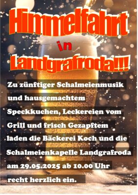 Plakat Himmelfahrt in Landgrafroda
