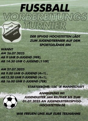 Plakat Jugendfußball-Turnier