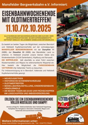 Eisenbahnwochenende 2025 bei der Mansfelder Bergwerksbahn