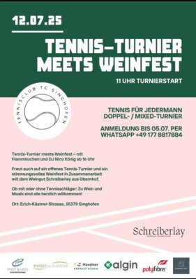 Tennisturnier meets Weinfest