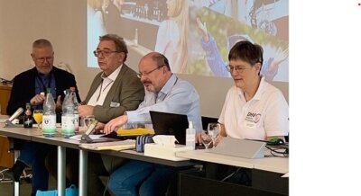 Mitgliederversammlung 2024, 4 der 5 Vorstandsmitglieder (Dr. Harald Seidler, Dr. Matthias Müller, Dr. Roland Zeh, Susanne Schmidt) (Bild vergrößern)
