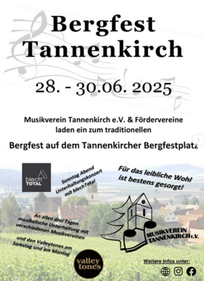 Flyer Bergfest Tannenkirch 2025 (Bild vergrößern)