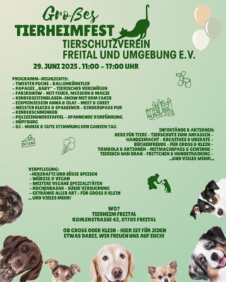 Veranstaltung: Großes Tierheimfest So 29. 06. 2025