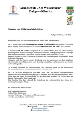 Einladungsschreiben