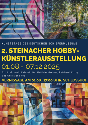 Veranstaltung: Vernissage: 2. Steinacher Hobbykünstlerausstellung Fr 01. 08. 2025