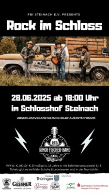 Veranstaltung: Abschlussveranstaltung BIldhauersymposium: Rock im Schlosshof Sa 28. 06. 2025