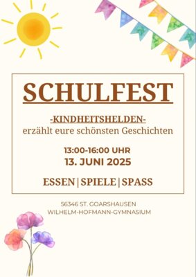 Plakat Schulfest 2025
