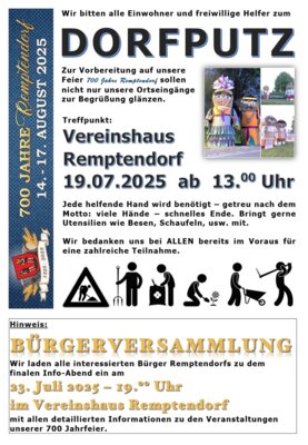 Einladung zum Dorfputz