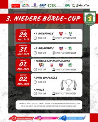 Veranstaltung: 3. Niedere Börde Cup 29. Jul  -  02. Aug 2025