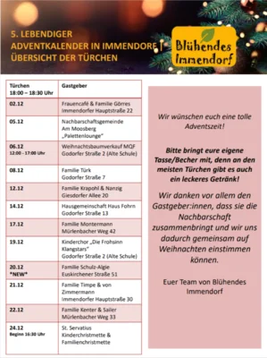Übersicht aller Adventstürchen