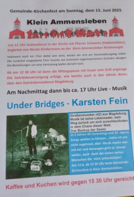 Veranstaltung: Gemeinde-Kirchenfest So 15. 06. 2025