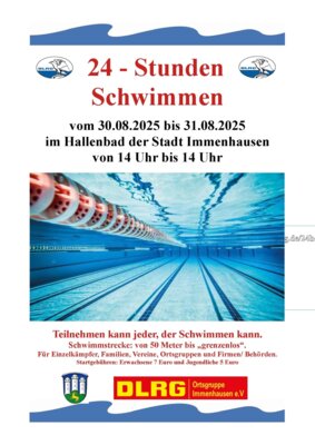 Veranstaltung: DLRG: 24-Stunden-Schwimmen 30.  -  31. Aug 2025