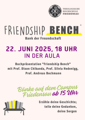 Buchpräsentation „Friendship Bench“ mit Prof. Dr. Dixon Chibanda