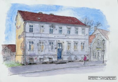 ©Thomas Freundner: Tagesskizze Haus Teltow (Bild vergrößern)