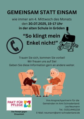 Veranstaltung: Seniorennachmittag - GEMEINSAM STATT EINSAM