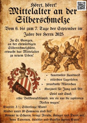 Plakat Mittelalter an der Silberschmelzhütte (Bild vergrößern)