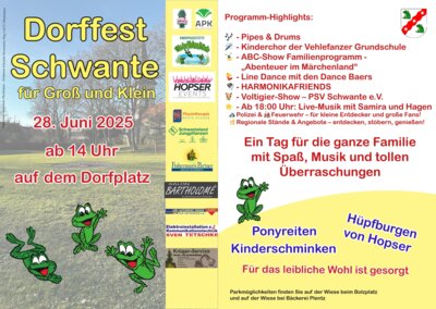 Veranstaltung: Dorffest Schwante Sa 28. 06. 2025