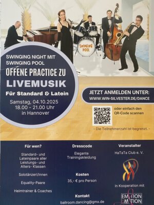 Veranstaltung: Offene Practice mit Livemusik... Sa 04.​10.​2025