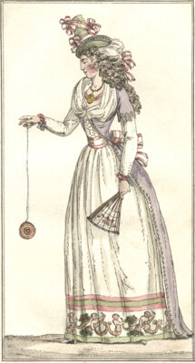 Dame mit Jo-Jo aus dem Journal des Luxus und der Moden, Oktober 1791