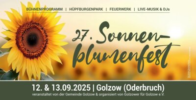 Sonnenblumenfest in Golzow am 12. und 13.09.2025