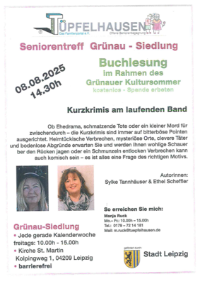 Buchlesung des Seniorentreffs Tüpfelhausen