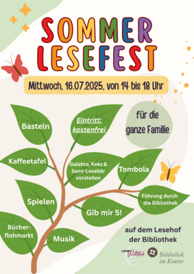 Veranstaltung: Sommer-Lesefest Mi 16.​07.​2025