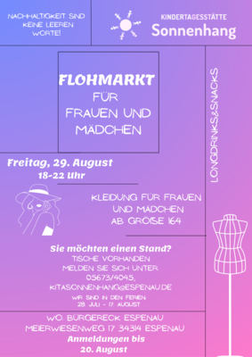 Veranstaltung: Flohmarkt für Frauen und Mädchen Fr 29.​08.​2025