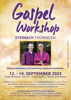 Veranstaltung: Gospelworkshop Steinach Fr 12.​09.​2025