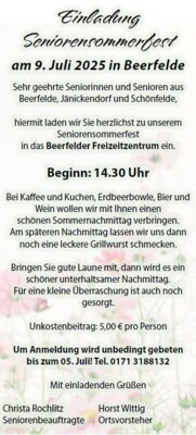 Seniorensommerfest in Beerfelde