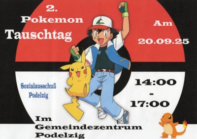 Veranstaltung: 2. Pokemon Tauschtag in Podelzig Sa 20.​09.​2025