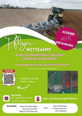 Einladung Pflügerwettkampf im Versuchsgut Köllitsch