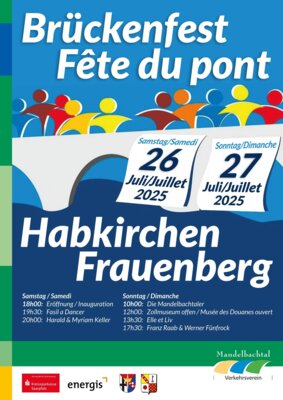 20. Brückenfest Habkirchen & Frauenberg – Fête du Pont, Grafik: Verkehrsverein Mandelbachtal e. V.